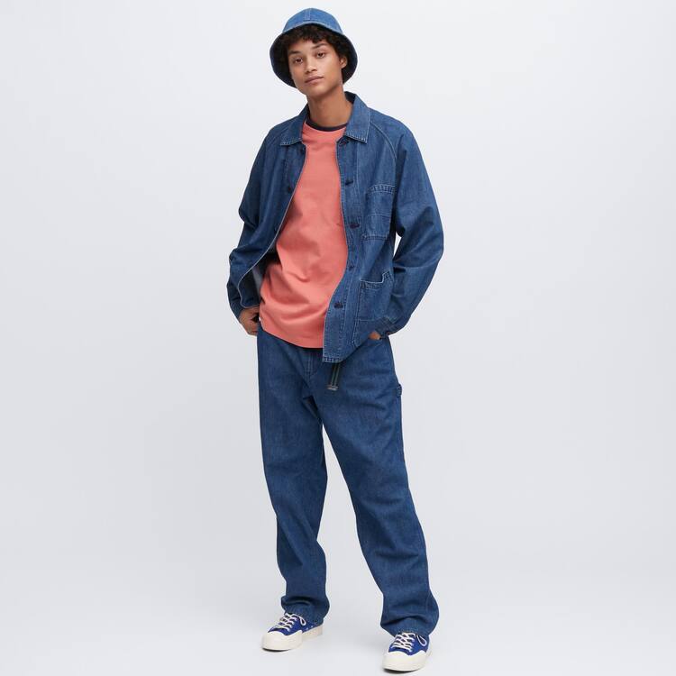 Uniqlo Denim Metro Klobuky Panske Modre | LNAXMS-632