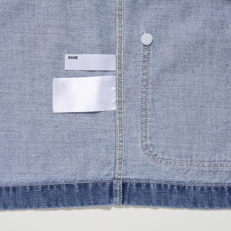 Uniqlo Denim Overshirt Bundy Detske Modre | QVDNJP-586
