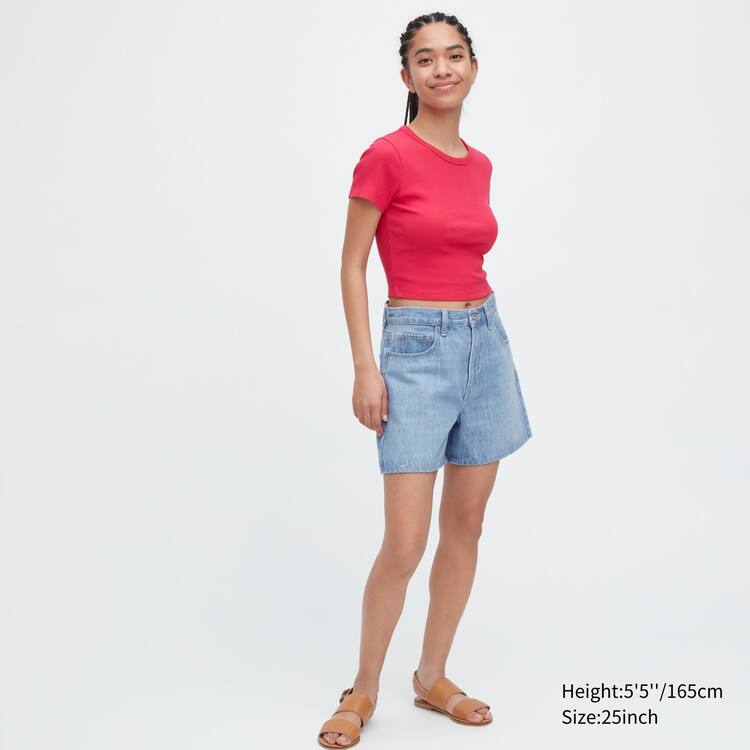 Uniqlo Denim Sortky Damske Modre | QLAJFZ-281
