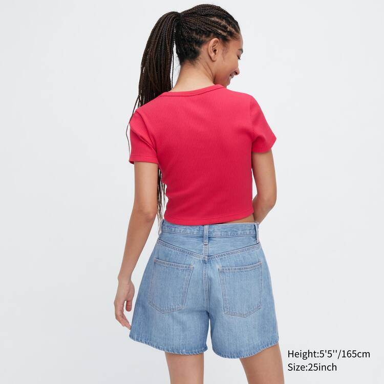 Uniqlo Denim Sortky Damske Modre | QLAJFZ-281