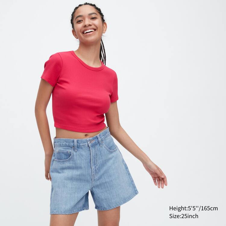 Uniqlo Denim Sortky Damske Modre | QLAJFZ-281
