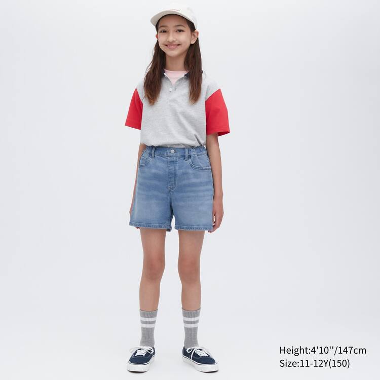 Uniqlo Denim Sortky Detske Modre | UPKVAN-289
