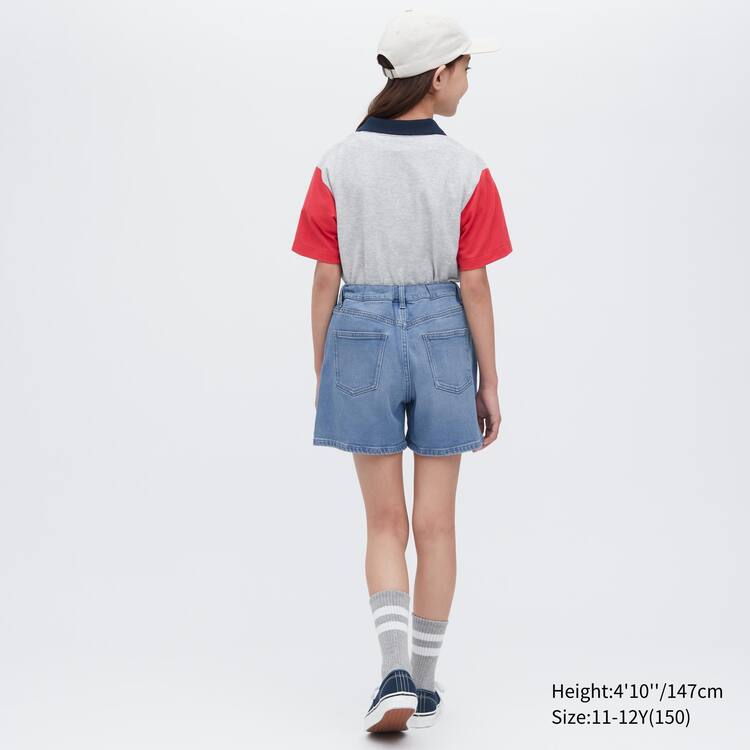 Uniqlo Denim Sortky Detske Modre | UPKVAN-289