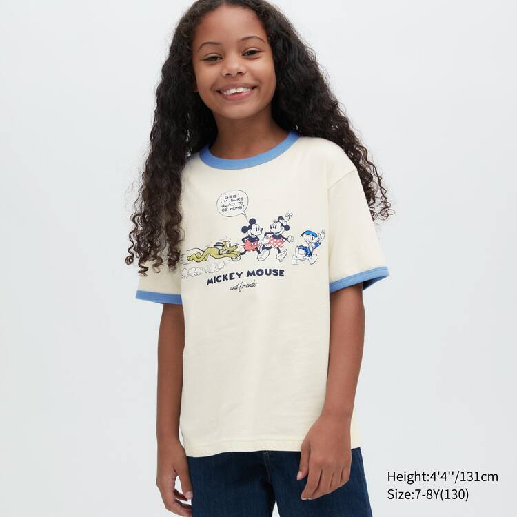 Uniqlo Disney Beyond Time Ut Grafika Tricko Detske Biele | CXORZW-512
