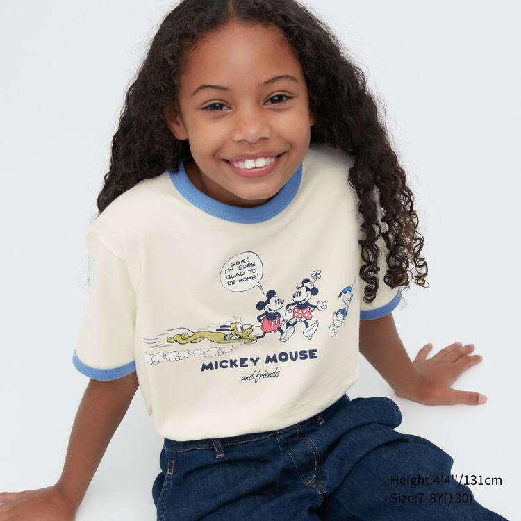 Uniqlo Disney Beyond Time Ut Grafika Tricko Detske Biele | CXORZW-512