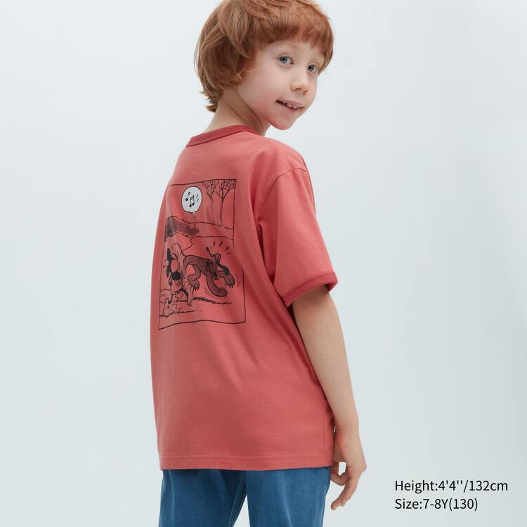 Uniqlo Disney Beyond Time Ut Grafika Tricko Detske Červené | LWVQKB-639