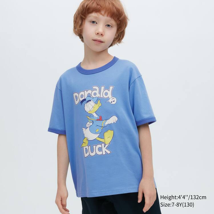 Uniqlo Disney Beyond Time Ut Grafika Tricko Detske Modre | TXRMEC-904