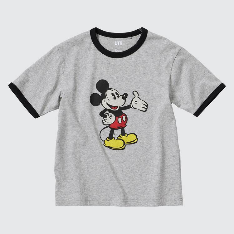 Uniqlo Disney Beyond Time Ut Grafika Tricko Detske Siva | VCNZYK-592