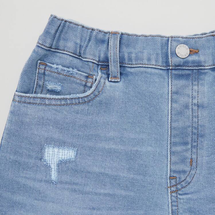 Uniqlo Distressed Denim Sortky Detske Modre | ULOKYA-532