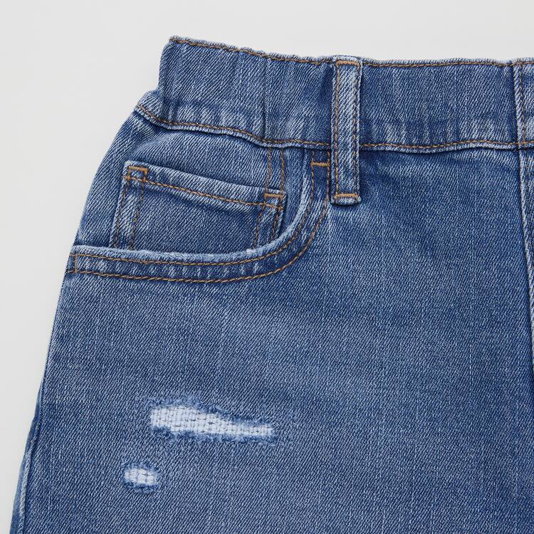 Uniqlo Distressed Denim Sortky Detske Modre | ULOKYA-532