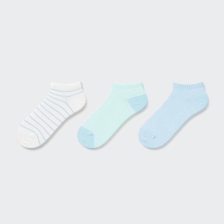 Uniqlo Dotted Kratke (Three Pairs) Ponozky Detske Modre Biele | XYSVDZ-104