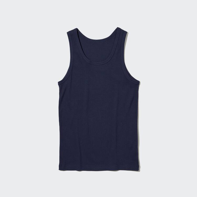 Uniqlo Dry Colour Rebrovaný Topy Panske Námornícka Modrá | JRLESP-607