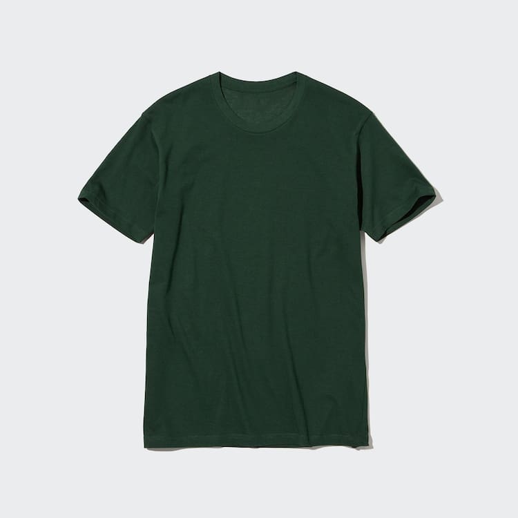 Uniqlo Dry Crew Neck Kratke Sleeved Tricko Panske Tmavo Zelene | GMTIXC-894