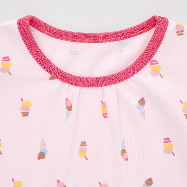 Uniqlo Dry Ice Cream Print Kratke Sleeved Loungewear Pre Babatka Ruzove | RGSYEZ-970