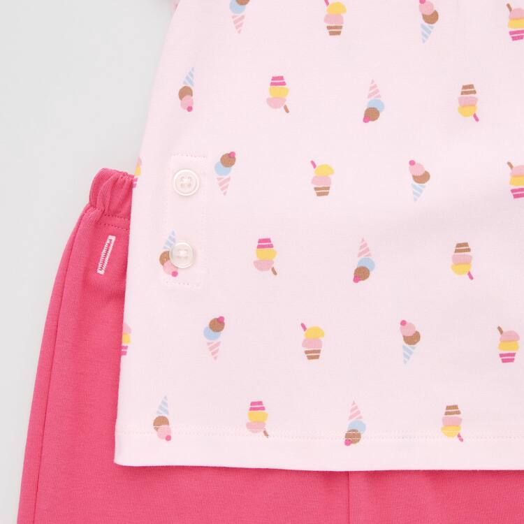 Uniqlo Dry Ice Cream Print Kratke Sleeved Loungewear Pre Babatka Ruzove | RGSYEZ-970