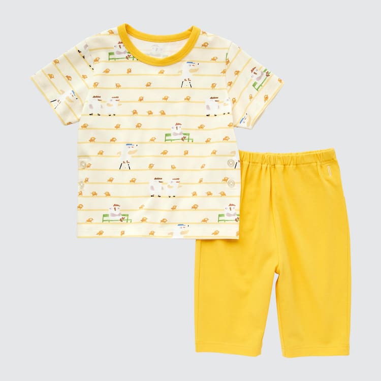 Uniqlo Dry Picturebook Ut Kratke Sleeved Loungewear Pre Babatka Žlté | KCGDWF-102