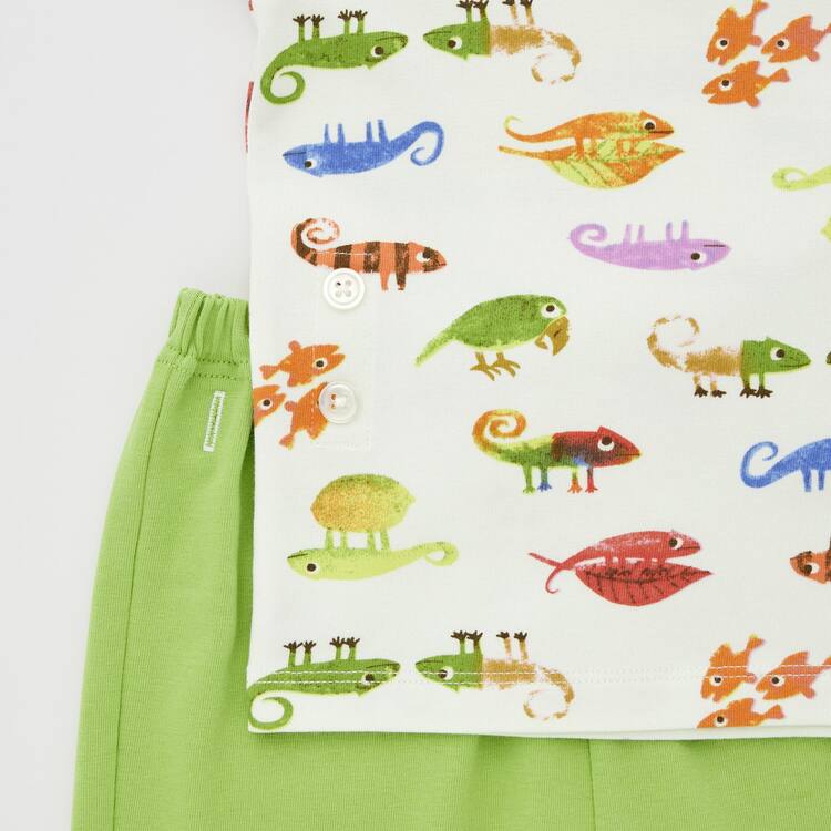 Uniqlo Dry Picturebook Ut Kratke Sleeved Loungewear Pre Babatka Zelene | OMHYBN-465