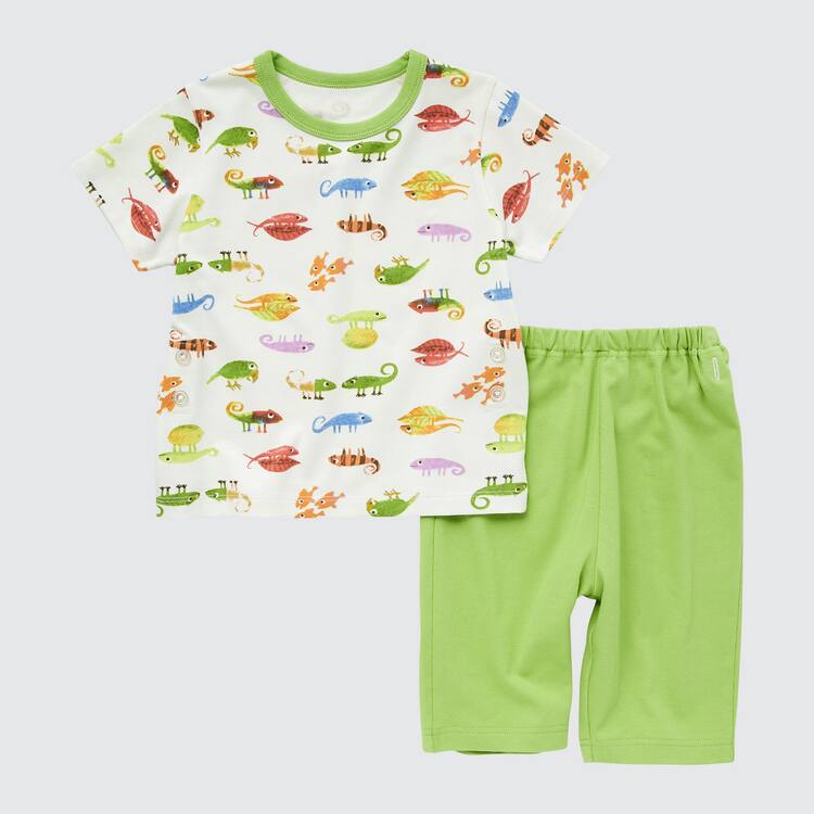 Uniqlo Dry Picturebook Ut Kratke Sleeved Loungewear Pre Babatka Zelene | OMHYBN-465