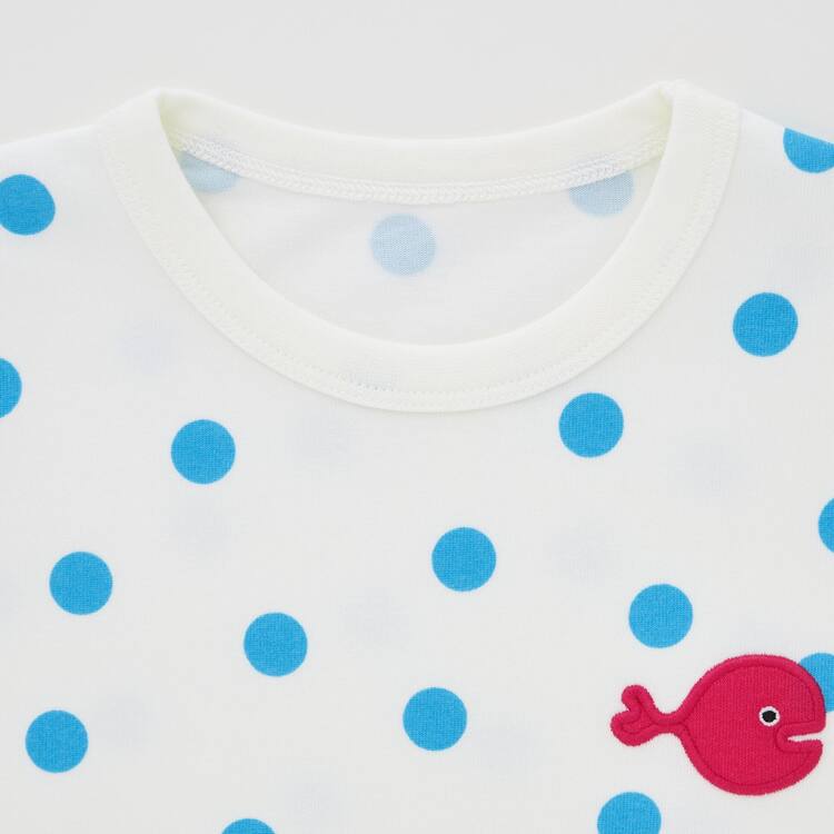 Uniqlo Dry Picturebook Ut Kratke Sleeved Loungewear Pre Babatka Modre Biele | UMBSTD-473