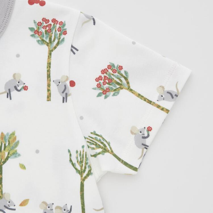 Uniqlo Dry Picturebook Ut Kratke Sleeved Loungewear Pre Babatka Biele | YFXQUV-291