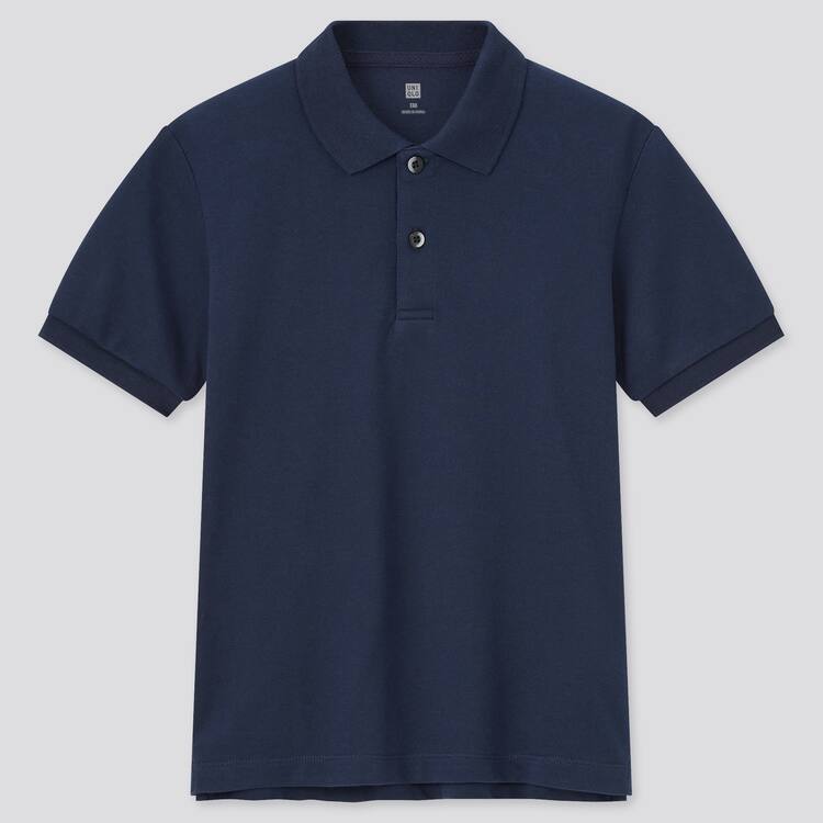 Uniqlo Dry Piqué (2021 Season) Polokosele Detske Námornícka Modrá | IELRPD-390
