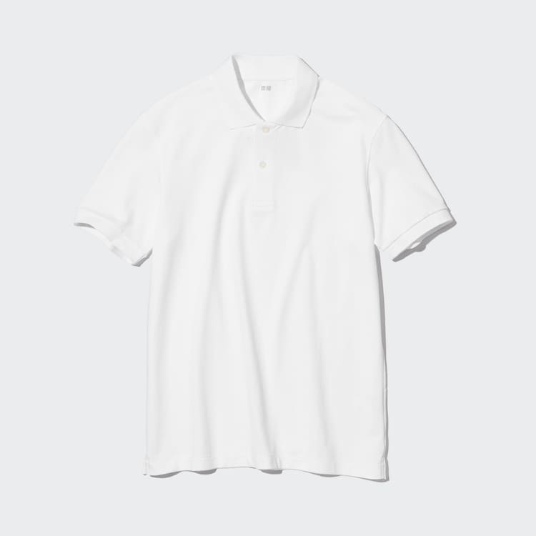 Uniqlo Dry Piqué Polokosele Panske Biele | NPHBOD-582