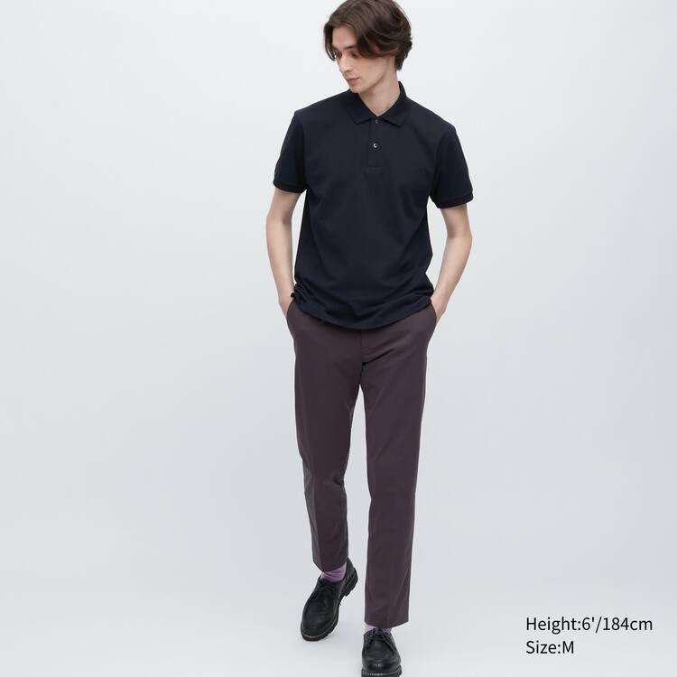 Uniqlo Dry Piqué Polokosele Panske Nachový | IPDQHF-718