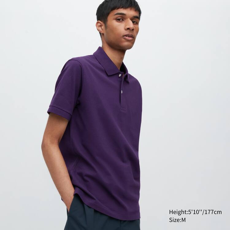 Uniqlo Dry Piqué Polokosele Panske Nachový | IPDQHF-718