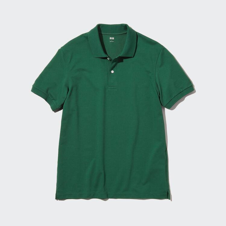 Uniqlo Dry Piqué Polokosele Panske Zelene | GAHSNM-053