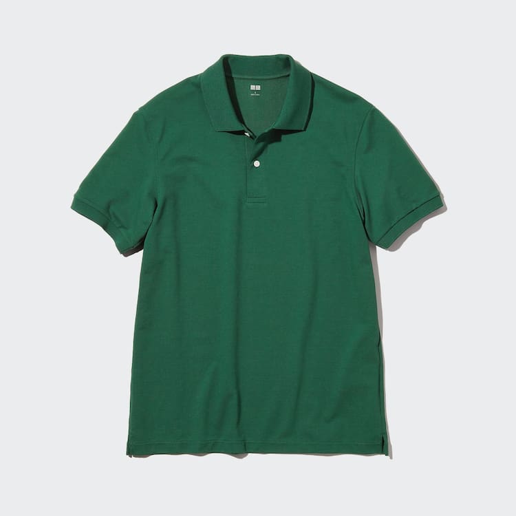 Uniqlo Dry Piqué Polokosele Panske Zelene | VPTYDR-674