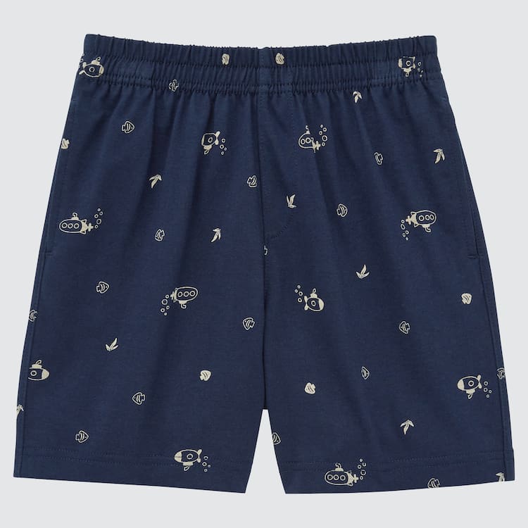 Uniqlo Dry Printed Sortky Pre Babatka Námornícka Modrá | EJTQRX-439