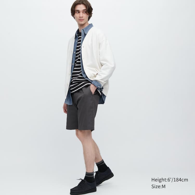 Uniqlo Dry Stretch Easy Sortky Panske Tmavo Siva | YEWKBO-476