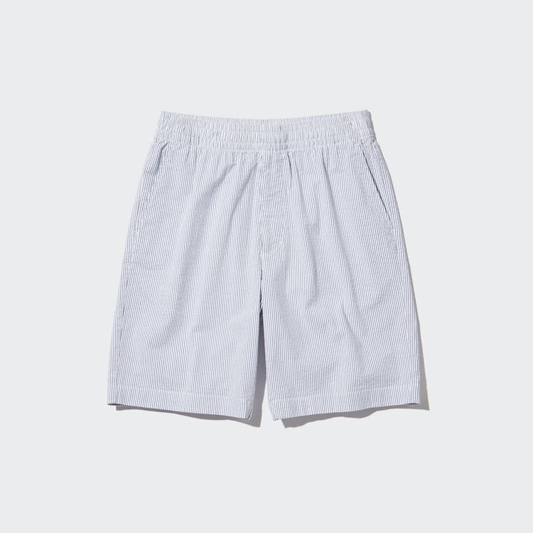 Uniqlo Dry Stretch Seersucker Easy Sortky Panske Modre | GQWNEP-925