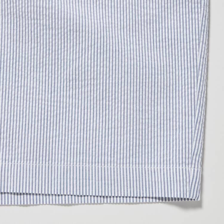 Uniqlo Dry Stretch Seersucker Easy Sortky Panske Modre | GQWNEP-925