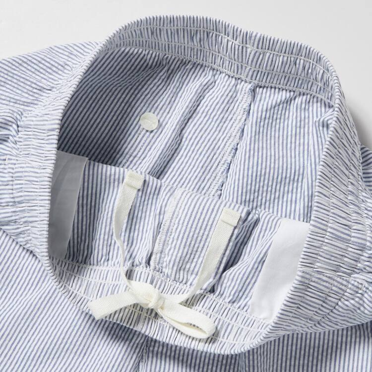 Uniqlo Dry Stretch Seersucker Easy Sortky Panske Modre | GQWNEP-925