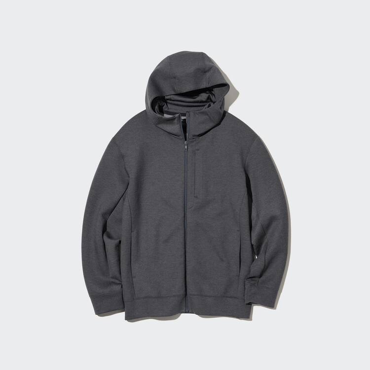 Uniqlo Dry Sweat Stretch Zipped Mikiny S Kapucňou Panske Tmavo Siva | BSRWOZ-098