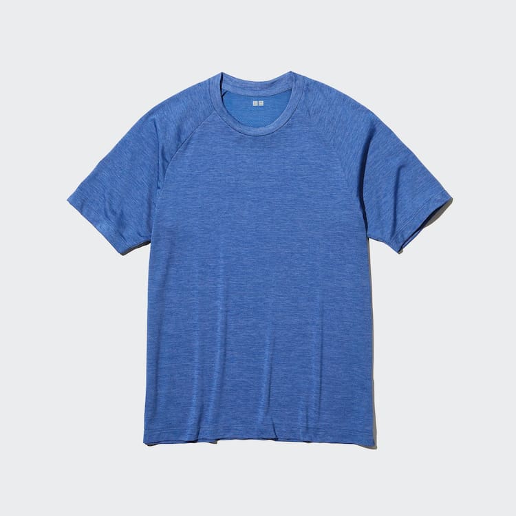 Uniqlo Dry-ex Crew Neck Tricko Panske Modre | YPNOIS-718