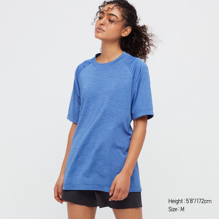 Uniqlo Dry-ex Crew Neck Tricko Panske Modre | YPNOIS-718