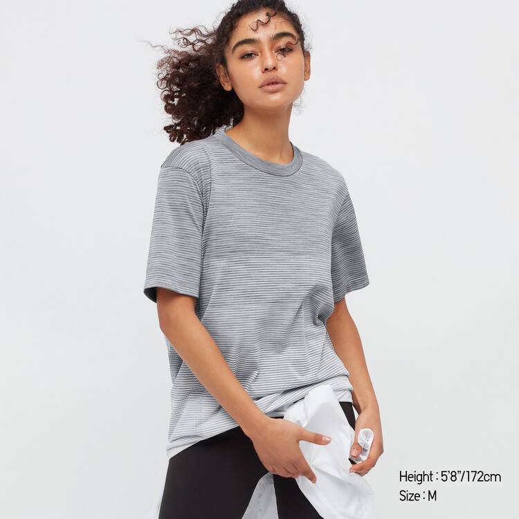 Uniqlo Dry-ex Crew Neck Tricko Panske Siva | ABXOHU-685