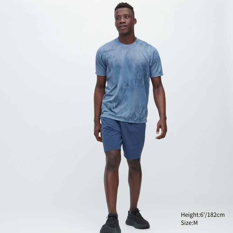 Uniqlo Dry-ex Printed Crew Neck Kratke Sleeved Tricko Panske Svetlo Modre | LHJOCP-780