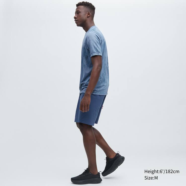 Uniqlo Dry-ex Printed Crew Neck Kratke Sleeved Tricko Panske Svetlo Modre | LHJOCP-780