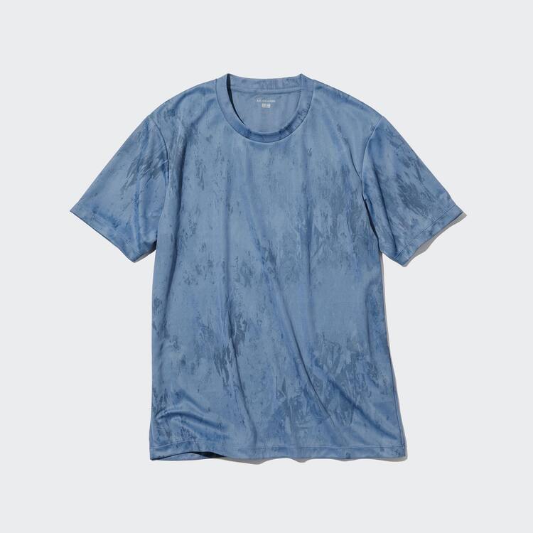 Uniqlo Dry-ex Printed Crew Neck Kratke Sleeved Tricko Panske Svetlo Modre | LHJOCP-780