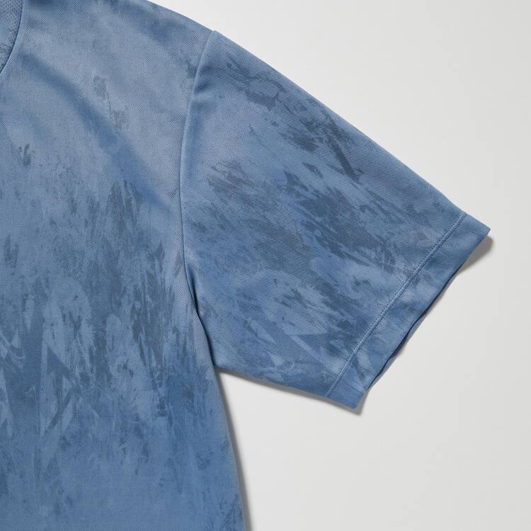 Uniqlo Dry-ex Printed Crew Neck Kratke Sleeved Tricko Panske Svetlo Modre | LHJOCP-780