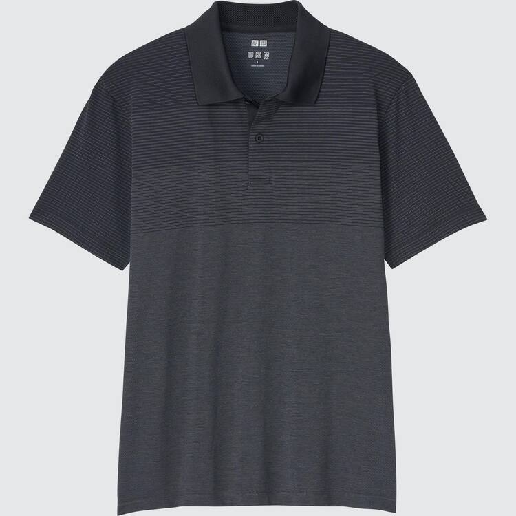 Uniqlo Dry-ex Pruhované Polokosele Panske Čierne | VBZDYW-763
