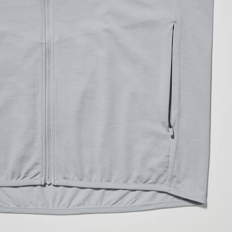 Uniqlo Dry-ex Uv Protection Zipped Bundy Panske Svetlo Siva | BDYUHS-327