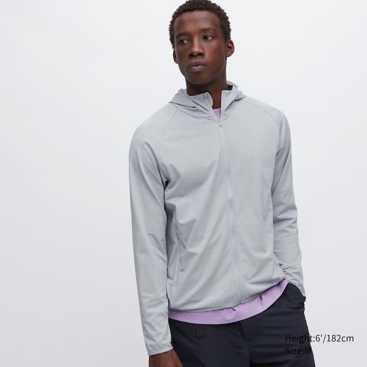 Uniqlo Dry-ex Uv Protection Zipped Mikiny Panske Svetlo Siva | KAFBMJ-872