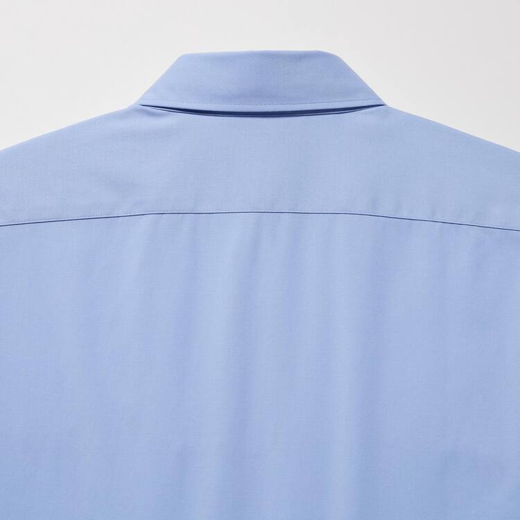 Uniqlo Easy Care Broadcloth Stretch Slim Fit (Regular Collar) Kosele Panske Modre | EOUSPB-693