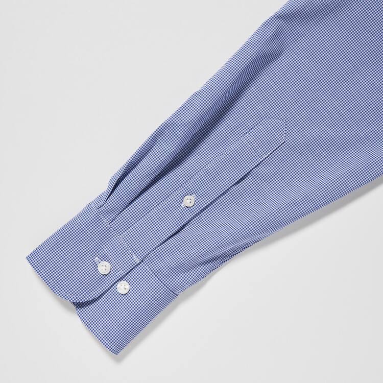 Uniqlo Easy Care Broadcloth Stretch Slim Fit (Semi-cutaway Collar) Kosele Panske Modre | IAYDKN-568