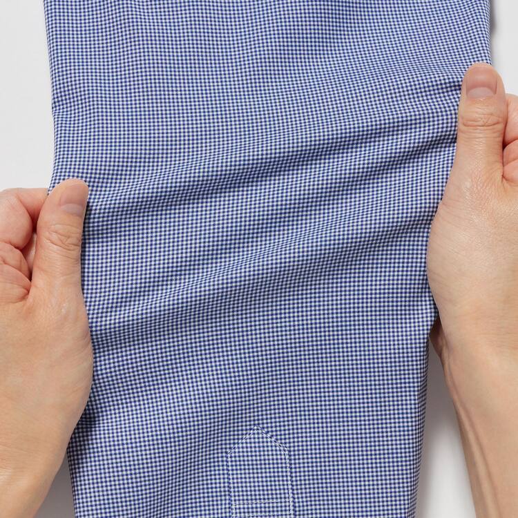 Uniqlo Easy Care Broadcloth Stretch Slim Fit (Semi-cutaway Collar) Kosele Panske Modre | IAYDKN-568