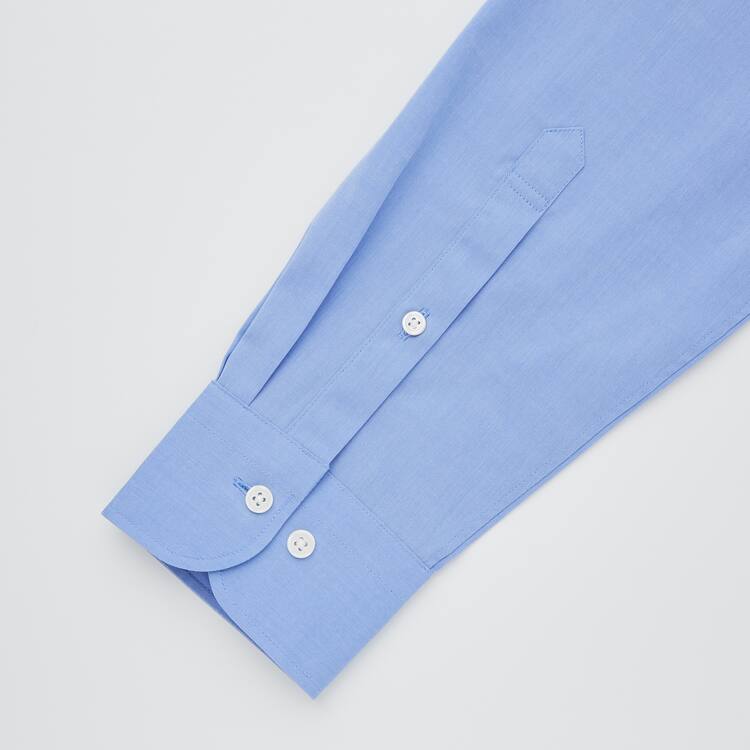 Uniqlo Easy Care Broadcloth Stretch Slim Fit (Regular Collar) Kosele Panske Modre | UPRDQW-517